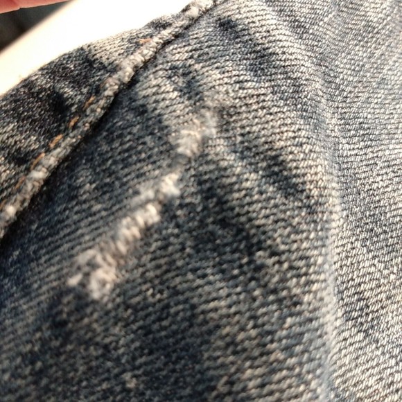 Calvin Klein Jeans Womens 6 Lean Bootcut Denim Flap Pockets Distressed Raw Hem - Picture 5 of 14